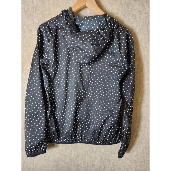 UNIQLO x INES DE LA FRESSANGE Black White Polka Dot Light Zip Hooded Jacket SZ S - Picture 2 of 12
